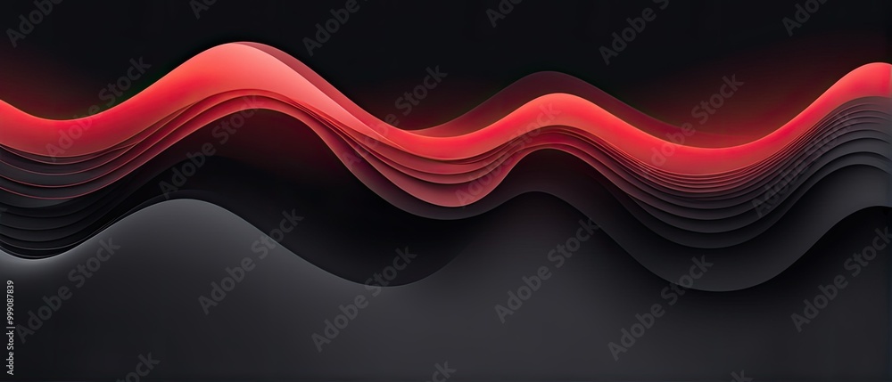 Abstract Red and Black Waves Abstract Red and Black Waves