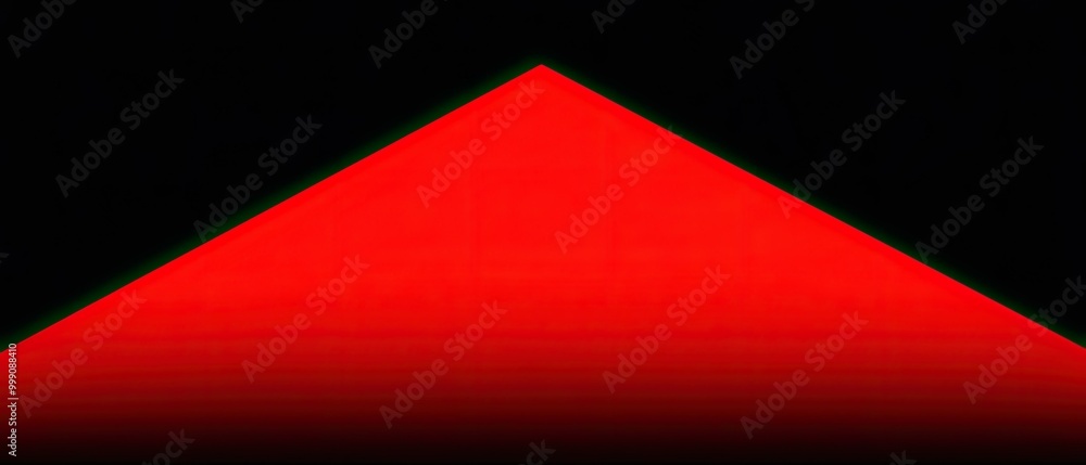 Fototapeta premium Abstract Red Triangle on Black Background