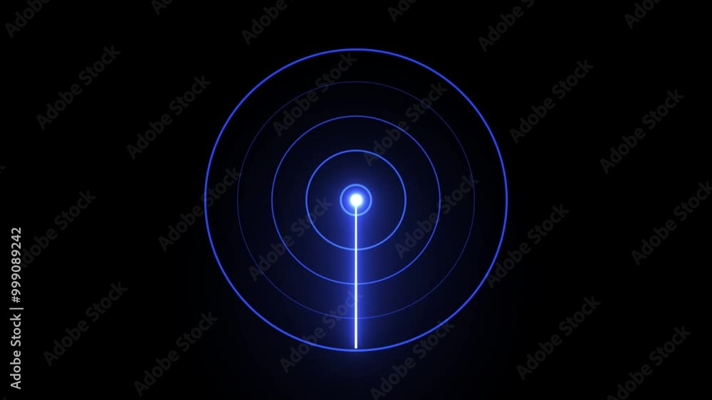 blue color radar animation on black background. blue color moving radar HUD navigation. blue color radar animation on black background. blue color moving radar HUD navigation.