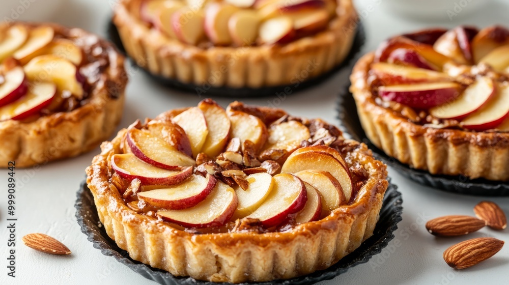 Delicious and beautiful apple almond pastries generative ai Delicious and beautiful apple almond pastries generative ai