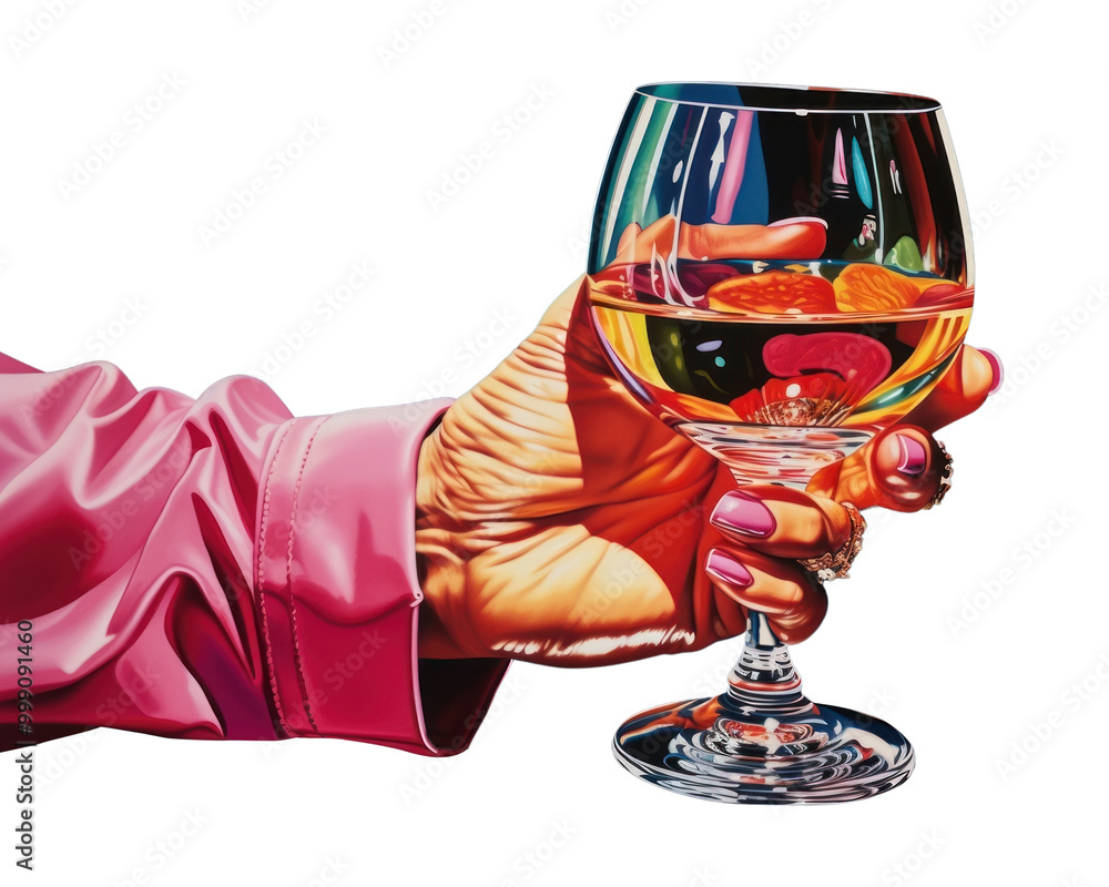 Φωτογραφία PNG A hand holding a Wine wine glass drink.