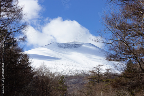 snowed mountain at yamanashi