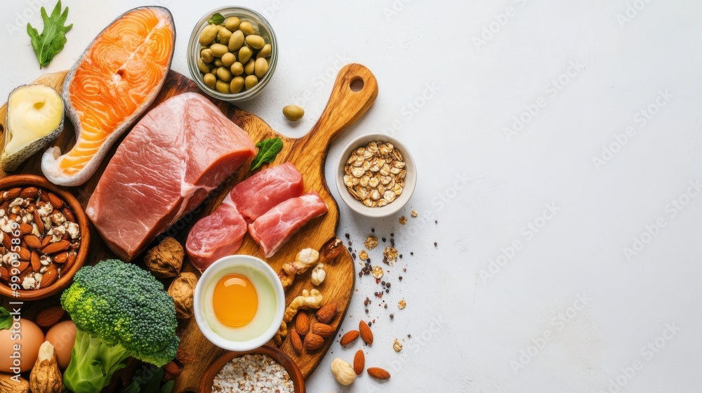 Low calories keto meals - Concept of healthy food and diet Low calories keto meals - Concept of healthy food and diet
