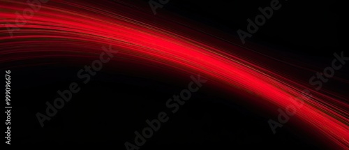 Abstract Red Light Streaks on Black Background