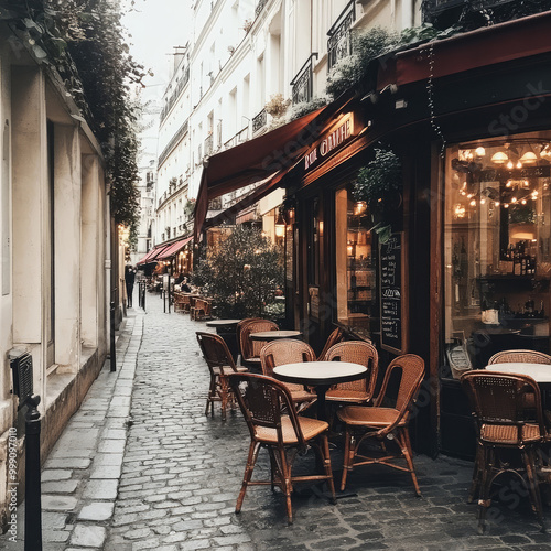 street cafe at night