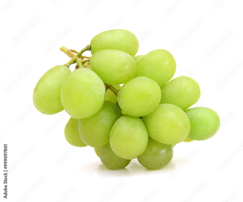 Green grape bunch isolated on white background Green grape bunch isolated on white background