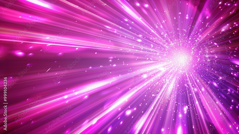 Abstract Pink and White Light Streaks and Glowing Particles Abstract Pink and White Light Streaks and Glowing Particles