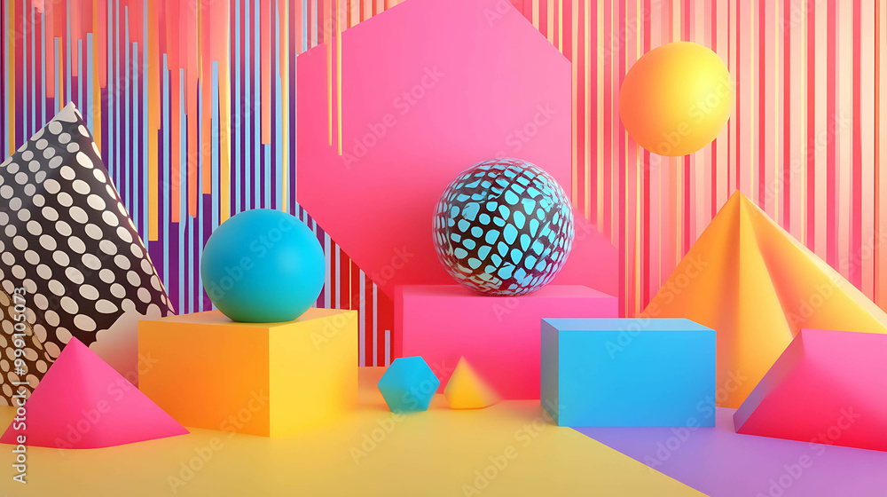 Fototapeta premium Colorful 3d abstract illustration
