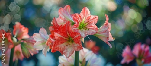 Flower Garden Of Cluster Amaryllis