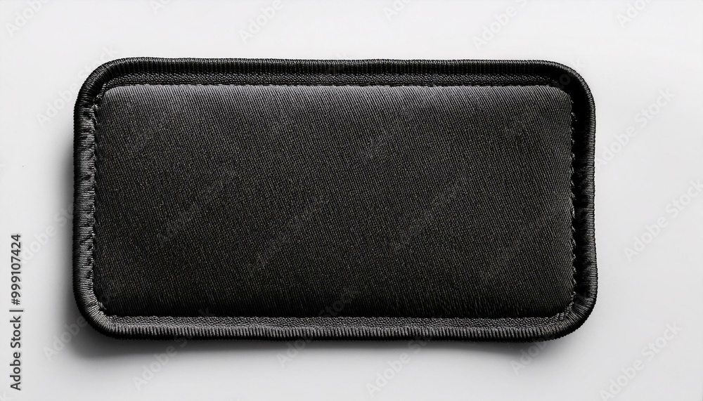 Fototapeta premium black rectangle embroidered patch mockup
