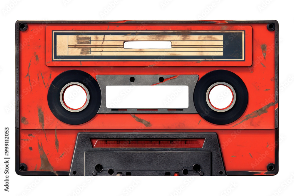 Fototapeta premium PNG Retro cassette electronics technology.