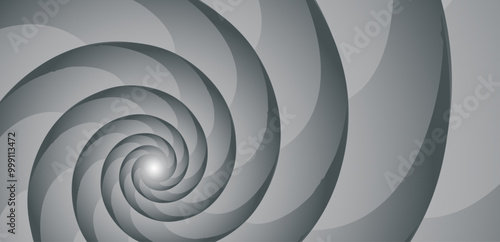 Spiral gradient with grayscale concentric swirl design