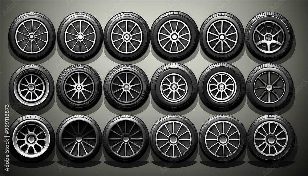 Collection car tires Collection car tires