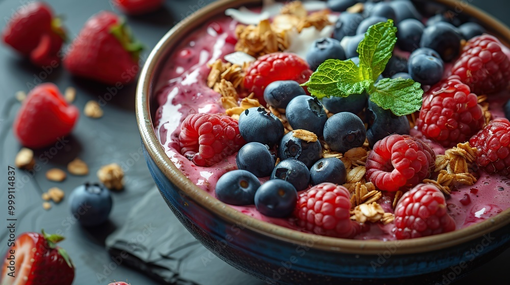 Delicious Berry Smoothie Bowl Delicious Berry Smoothie Bowl