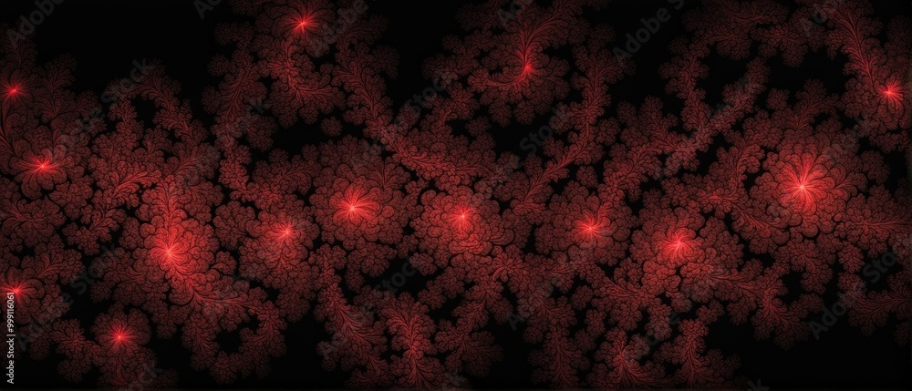 Abstract Red Fractal Pattern Abstract Red Fractal Pattern