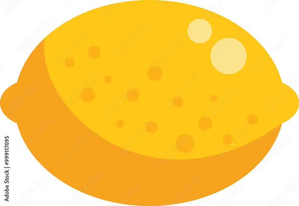 Bright yellow lemon is laying on its side showing off its bumpy skin texture Bright yellow lemon is laying on its side showing off its bumpy skin texture