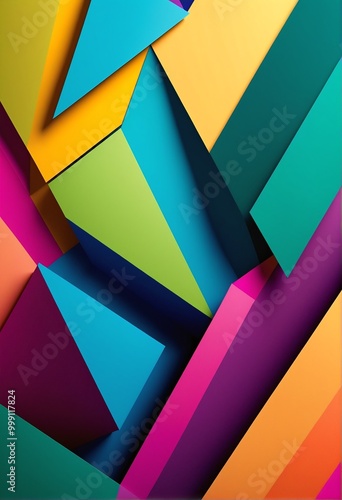 vibrant abstract geometric pattern in multiple colors