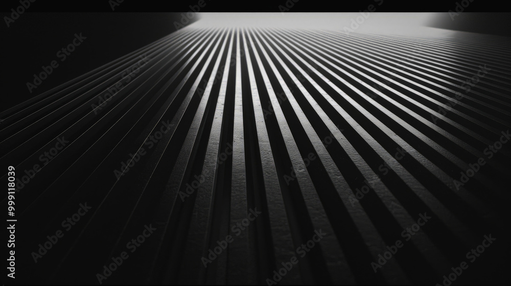 Fototapeta premium Sleek linear lines converge distance, symbolizing structure, progress, and innovation. design background