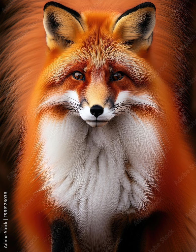 Red fox with soft fur Red fox with soft fur
