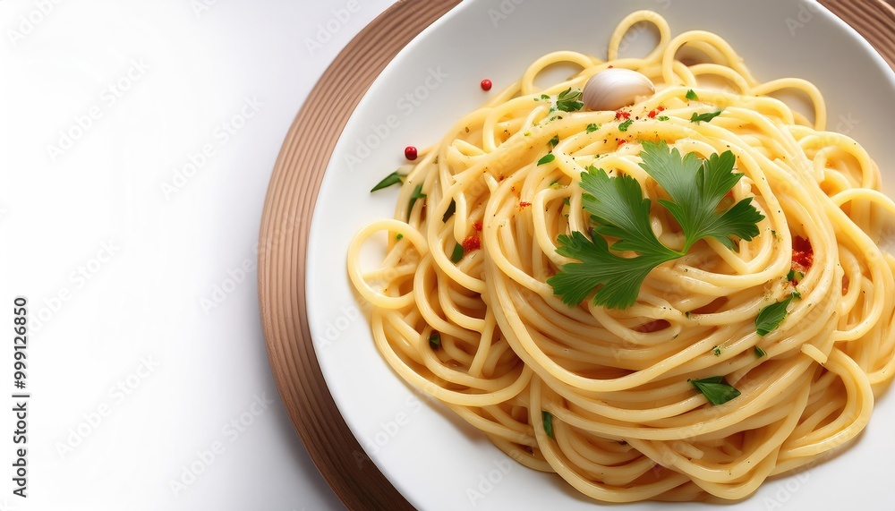 Simple pasta dish with herbs