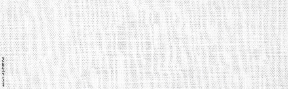 Fototapeta premium Canvas paper texture background, seamless pattern of blank white cotton linen fabric for design and print.