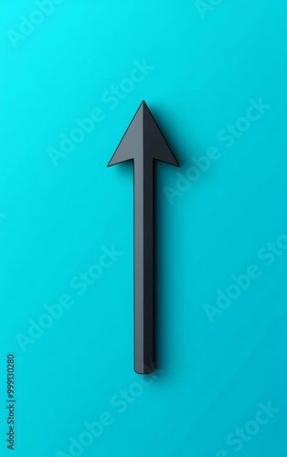 Rightfacing black arrow shape element flat design top view signage theme animation vivid