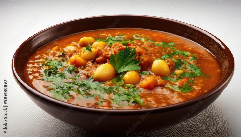 Bowl of hearty chickpea stew Bowl of hearty chickpea stew