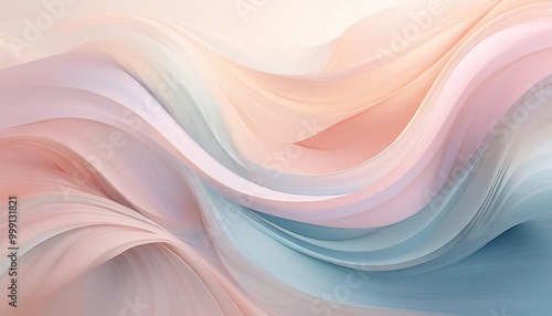 Abstract pink and blue waves