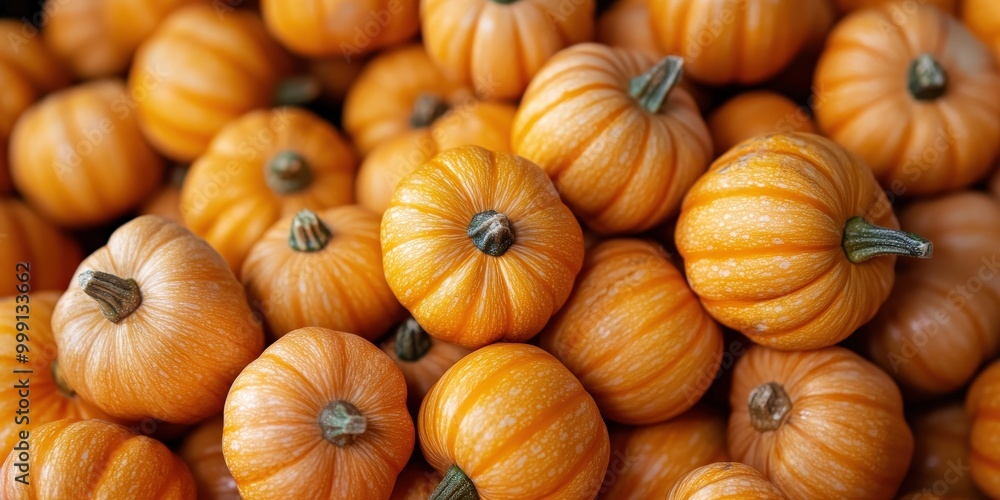 Mini pumpkins piled in a rustic autumn pumpkin patch Mini pumpkins piled in a rustic autumn pumpkin patch