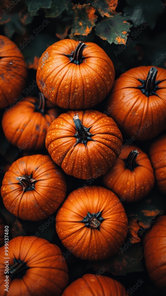 Mini pumpkins piled in a rustic autumn pumpkin patch Mini pumpkins piled in a rustic autumn pumpkin patch