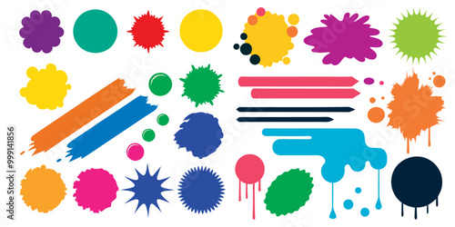 Signals Abstract Paint Strokes & Splatter Collection – Grunge Brushes and Ink Blots