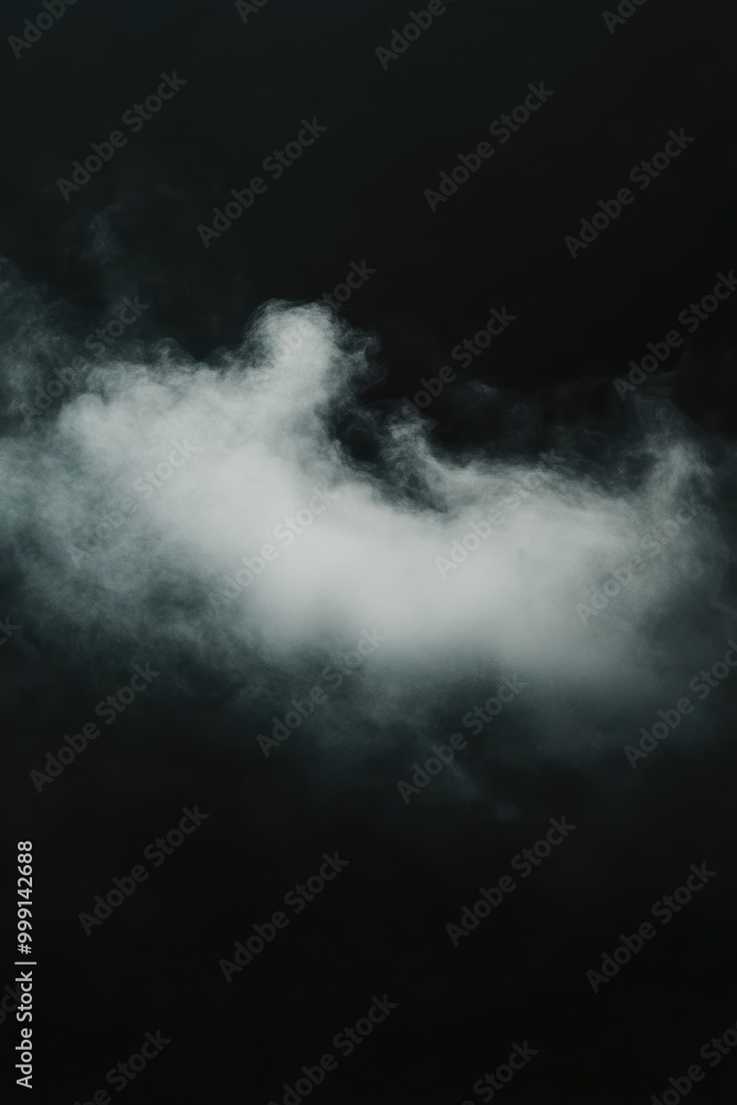 Minimalist Dark Grey Cloud on Black Background Minimalist Dark Grey Cloud on Black Background