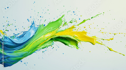 Colorful Abstract Paint Splash Background photo