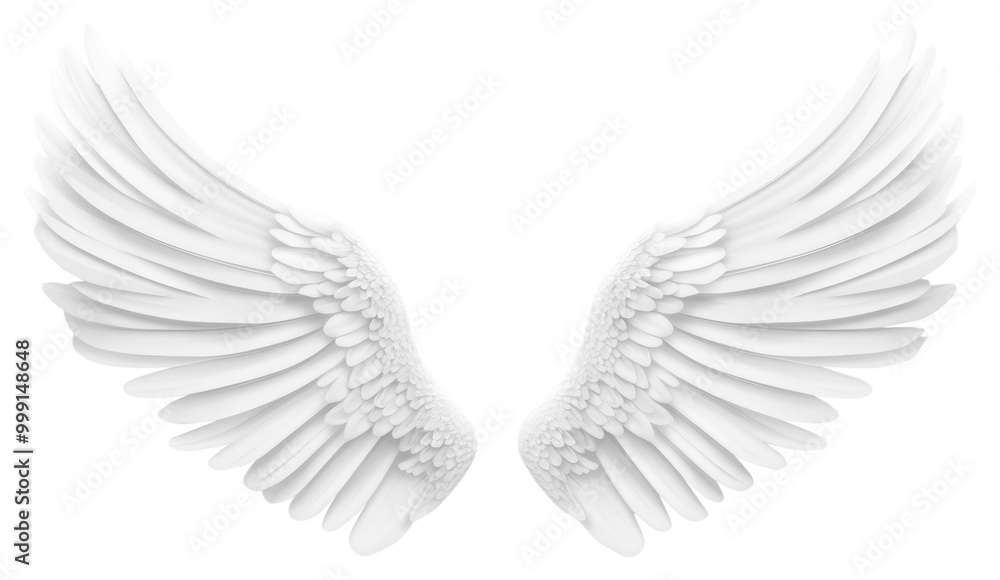 Fototapeta premium PNG Elegant white angel wings design