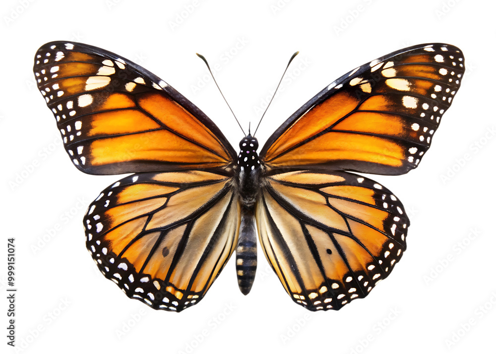 Fototapeta premium Butterfly isolated on white background, PNG