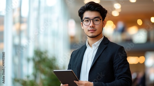 Young Professional in Modern Office Environment