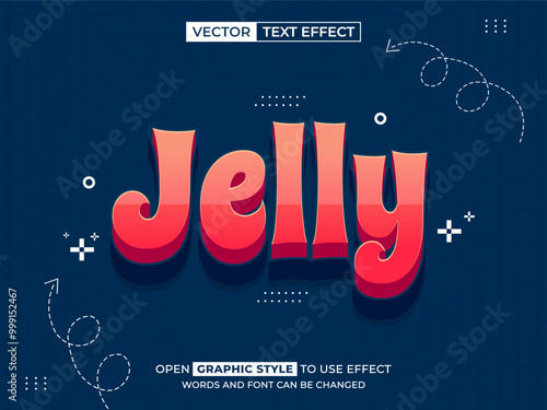 jelly editable text, font effect, 3d text for title