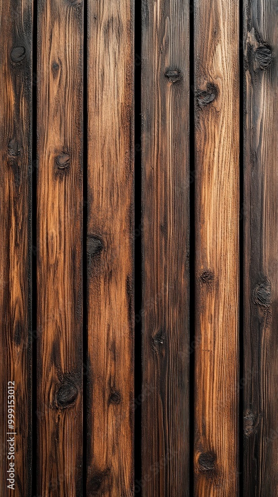 Naklejka premium Sleek Wooden Wall with Vertical Slats for Modern Interiors