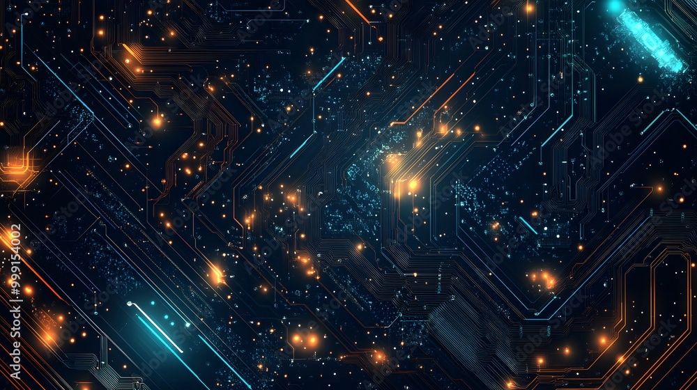 Fototapeta premium Vector abstract background technology circuit design. 