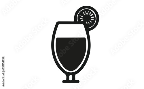 juice glass icon on a transparent background.