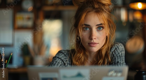 Wallpaper Mural confident and driven entrepreneur woman passionately manages her new cafe, blending business acumen with a love for coffee culture. Torontodigital.ca