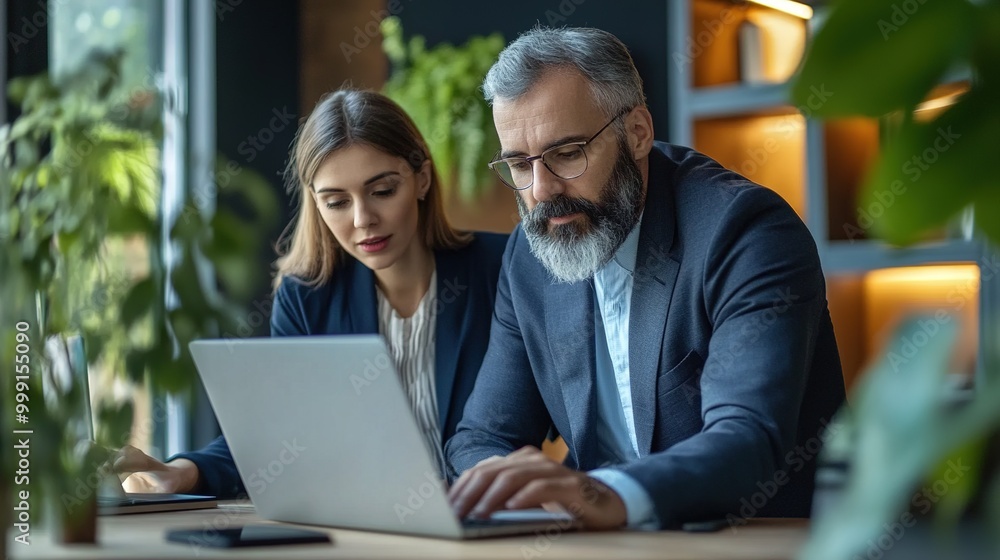 Business Meeting with Professionals in Modern Office Business Meeting with Professionals in Modern Office