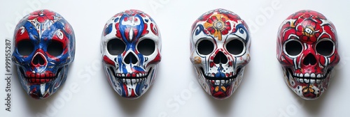 Colorful decorative skull masks