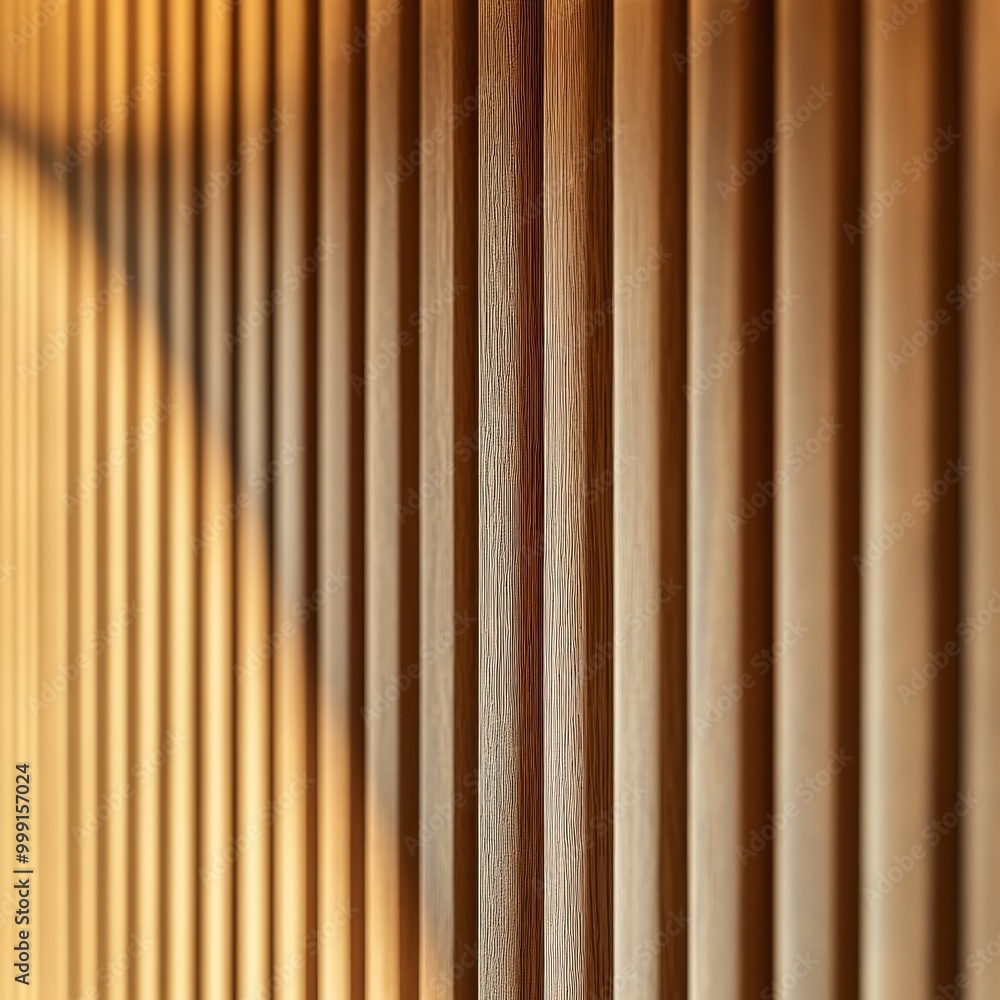 Sleek Wooden Wall with Vertical Slats for Modern Interiors Sleek Wooden Wall with Vertical Slats for Modern Interiors