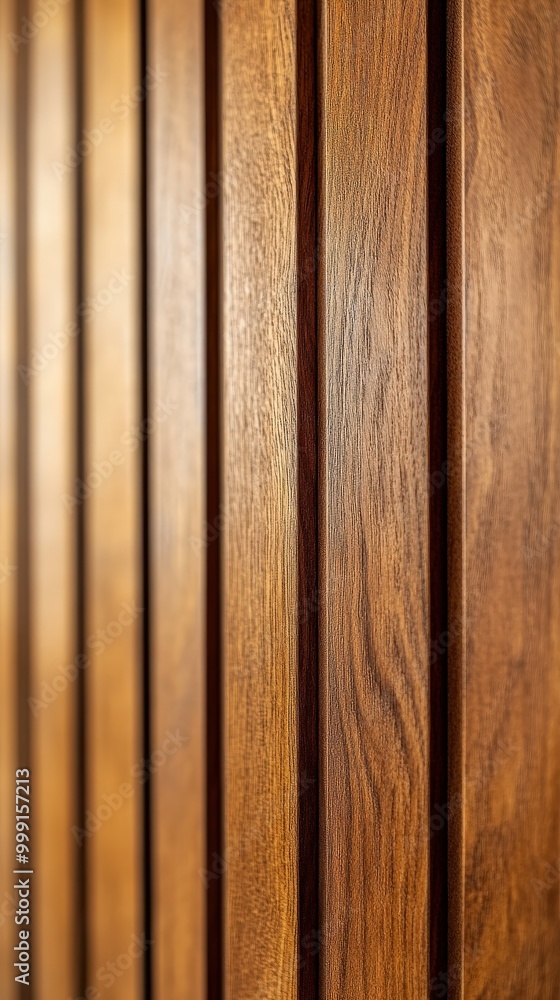 Sleek Wooden Wall with Vertical Slats for Modern Interiors Sleek Wooden Wall with Vertical Slats for Modern Interiors