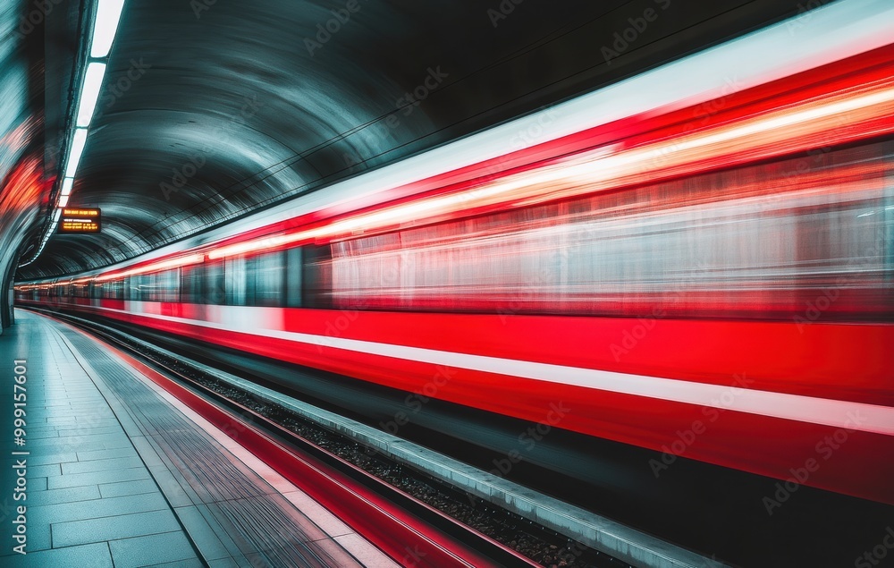 A subway train streaks through the cityscape in a long exposure image, reflecting dynamic movement and contemporary transit. A subway train streaks through the cityscape in a long exposure image, reflecting dynamic movement and contemporary transit.