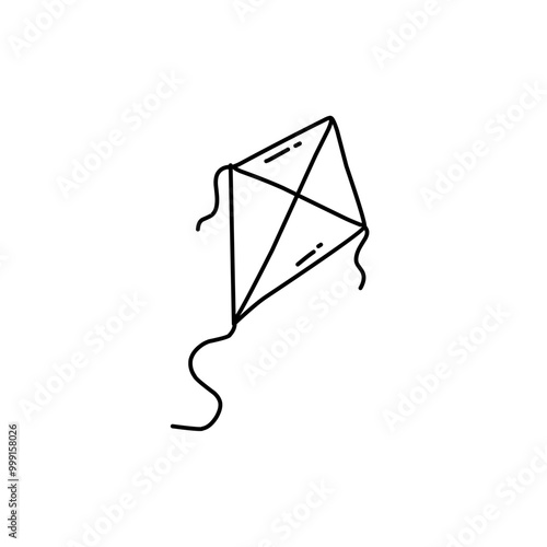 hand drawn kite outline