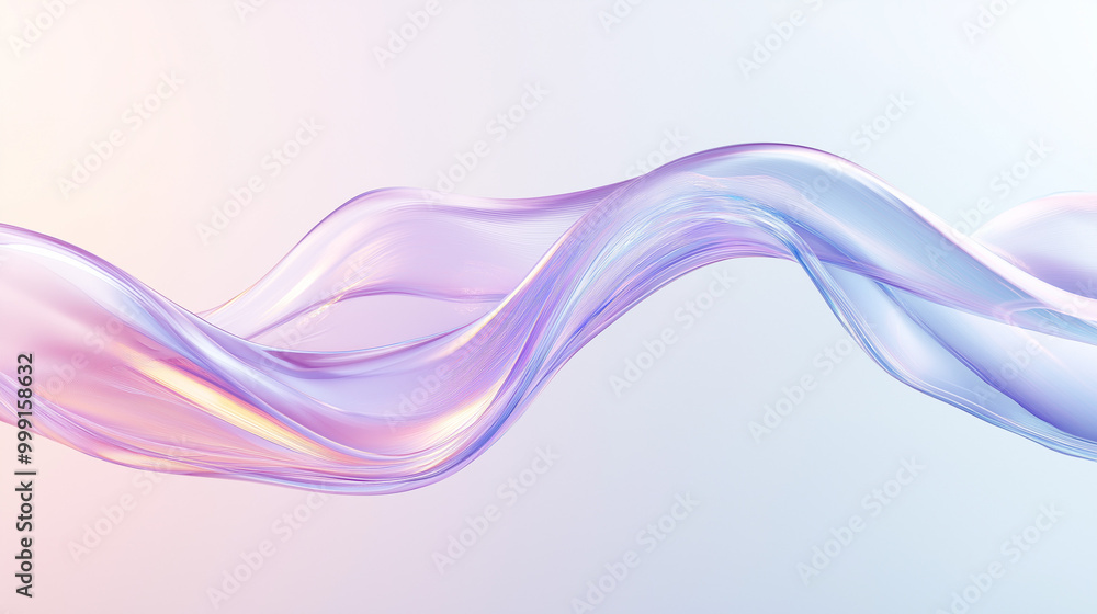 3d abstract liquid glass transparent clear ribbon wave line render. Rainbow fluid flow curve shape with dispersion light, holographic gradient texture. Flying glossy design element. 3D Illustration. 3d abstract liquid glass transparent clear ribbon wave line render. Rainbow fluid flow curve shape with dispersion light, holographic gradient texture. Flying glossy design element. 3D Illustration.