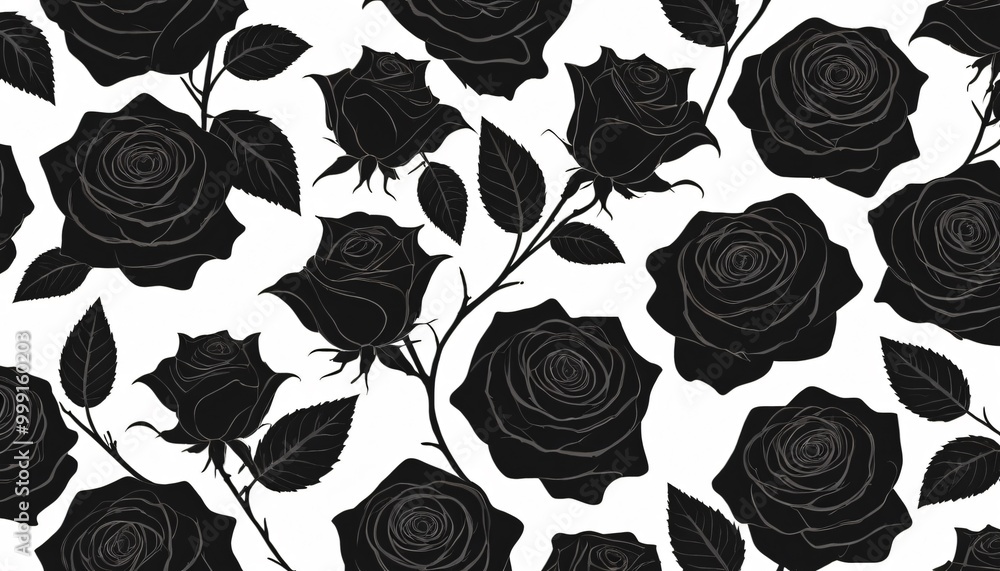 roses Flower pattern illustration background roses Flower pattern illustration background