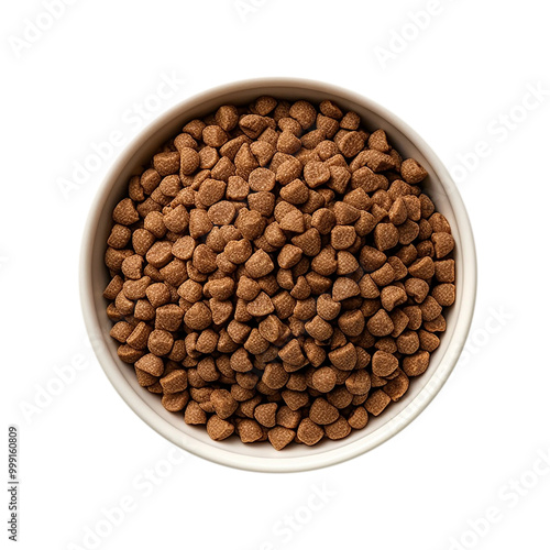 bowl of pet food on transparent background